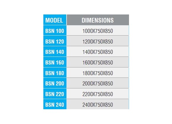 BSN 100 - طاولة بمخرج لتصريف الصحون