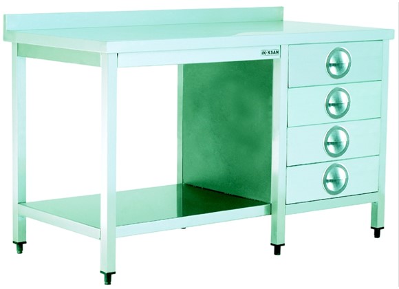 TCB 146L - Work Table/with Four Drawer/with Lower Shelf