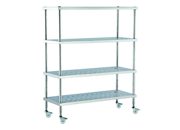 IDP 084H - Dismountable Mobile Storage Unit with Perforated Shelves