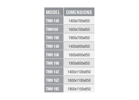 TMN 140 - Mermer Tablalı Tezgah/Alt Tablalı