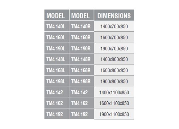 TM4 140L - Mermer Tablalı Tezgah/4 Çekmeceli